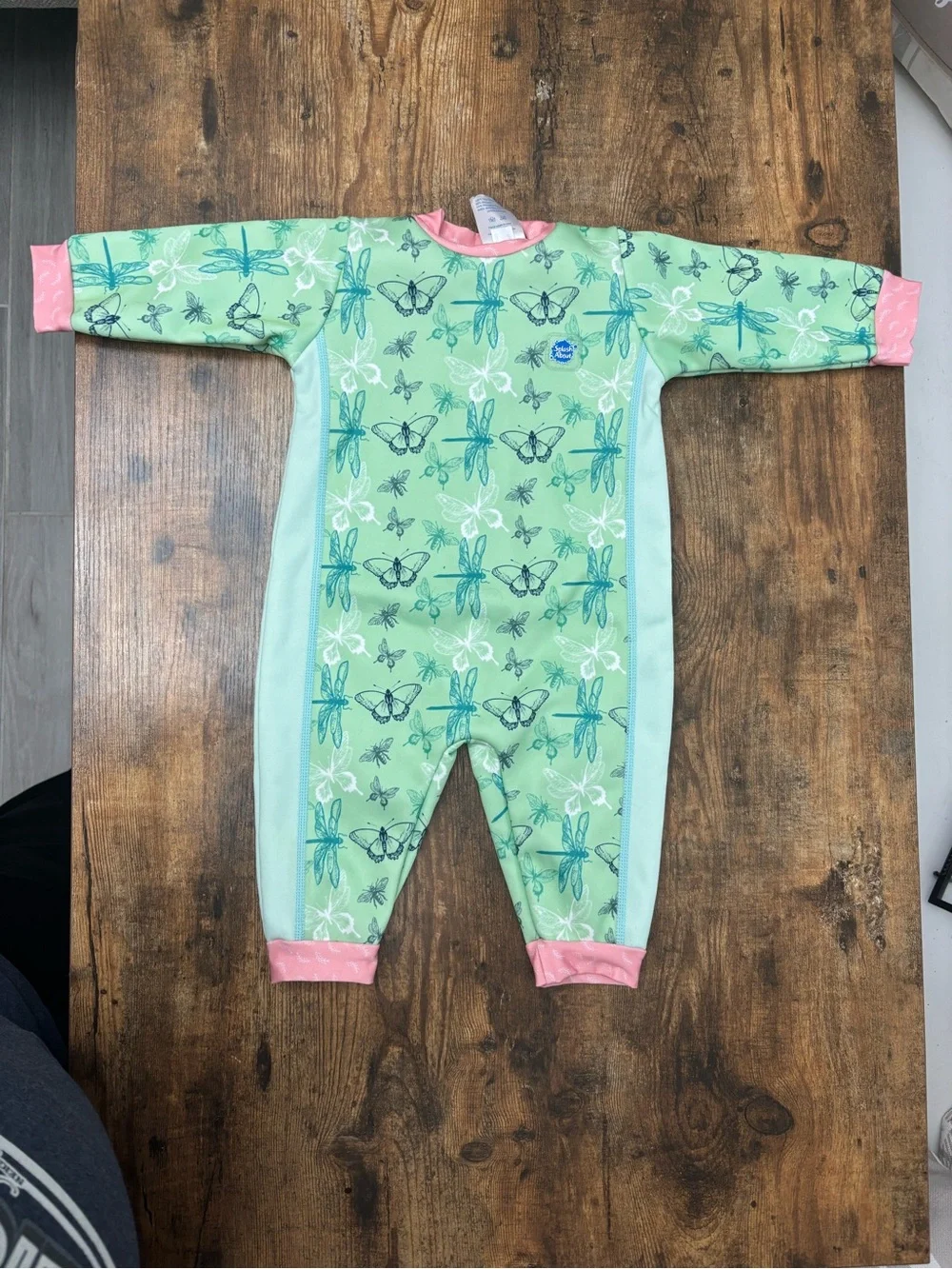 Splash About “WarmInOne” Fleece-Lined Infant UPF 50+ Dragonfly Wetsuit, 6-12mo